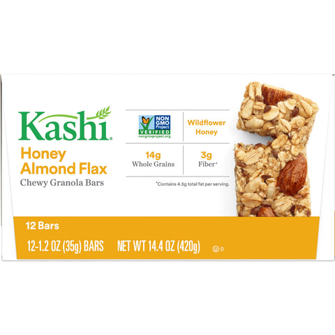 Kashi Honey Almond Flax Chewy Granola Bar, 1.2 Ounce -- 72 per case
