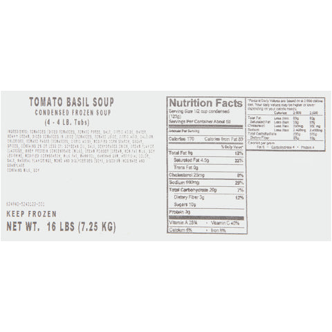 Chef Francisco® SOUP TOMATO BASIL (W) 624940/78001397