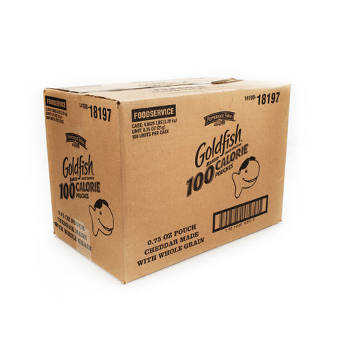 Pepperidge Farm 100 Calorie Whole Grain Cheddar Goldfish - 0.75 oz. bag, 100 per case