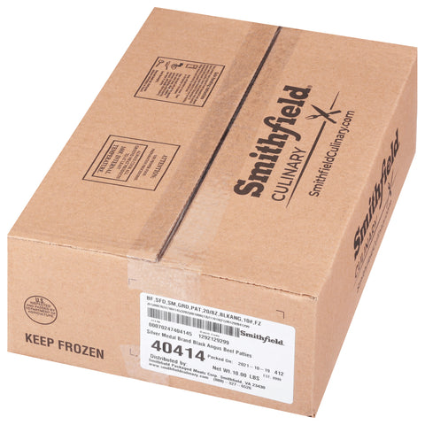 Silver Medal (SF) BEEF PATTY GROUND BLACK ANGUS FROZEN 8 OZ