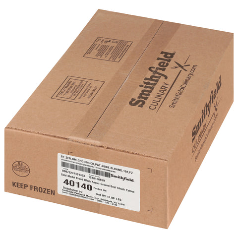 Gold Medal (SF) BEEF PATTY GROUND BLACK ANGUS FROZEN 8 OZ