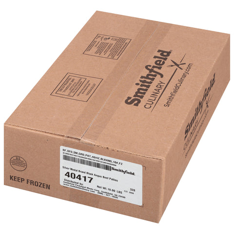 Silver Medal (SF) BEEF PATTY GROUND BLACK ANGUS FROZEN 75/25 4 OZ