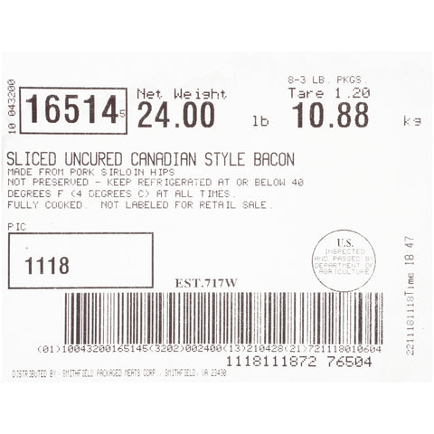 Blaze Pizza BACON CANADIAN NATURAL
