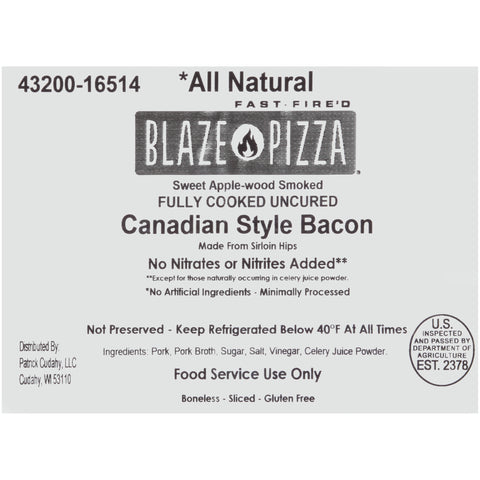 Blaze Pizza BACON CANADIAN NATURAL