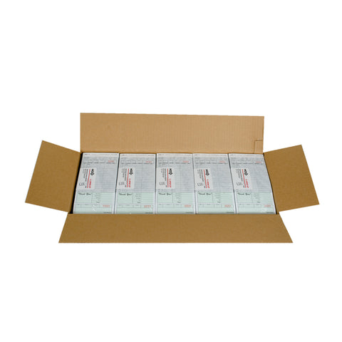 National Checking Company Carbon Backed Guest Check Board - 2 Part Green, 16 Line, 4.20 x 8.25 inch -- 50 books per case.