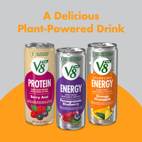 V8 Plus Energy Peach Mango Juice Drink Blend, 11.5 Fluid Ounce -- 12 per case