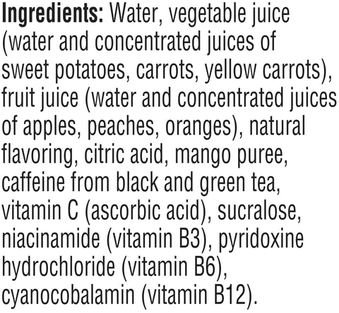 V8 Plus Energy Peach Mango Juice Drink Blend, 11.5 Fluid Ounce -- 12 per case