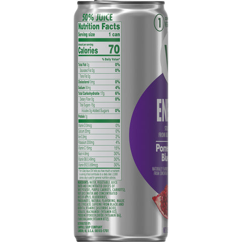 V8 Plus Energy Pomegranate Blueberry Juice Drink Blend, 11.5 Fluid Ounce -- 12 per case