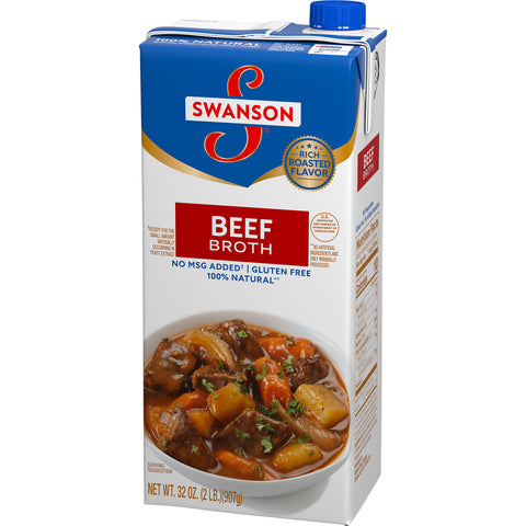 Swanson Beef Broth, 32 Ounce -- 12 per case.