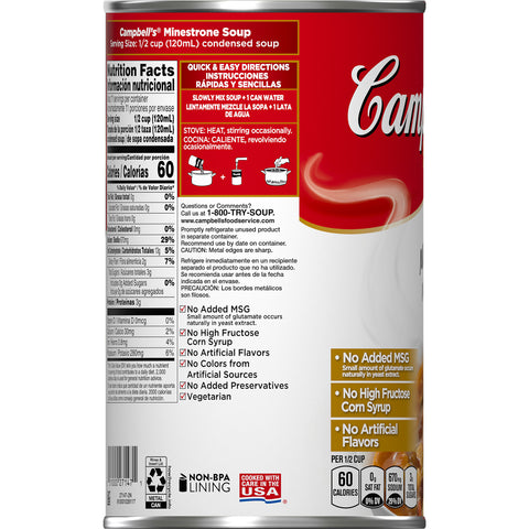 Campbells Minestrone Soup, 50 Ounce -- 12 per case