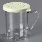 Carlisle SHAKER/DREDGE W/ CHEESE YELLOW LID 1 CUP YELLOW 8 OZ