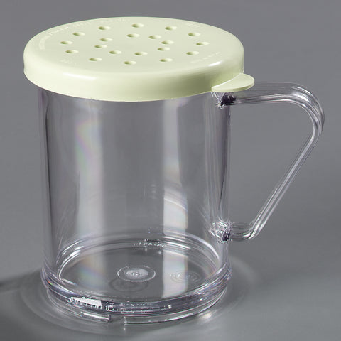 Carlisle SHAKER/DREDGE W/ CHEESE YELLOW LID 1 CUP YELLOW 8 OZ