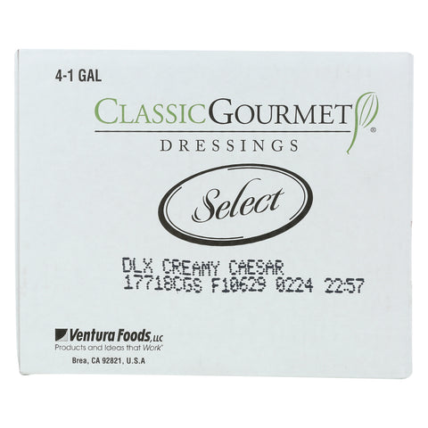 Ventura Foods Classic Gourmet Select Deluxe Creamy Caesar Dressing, 4 Gallon.