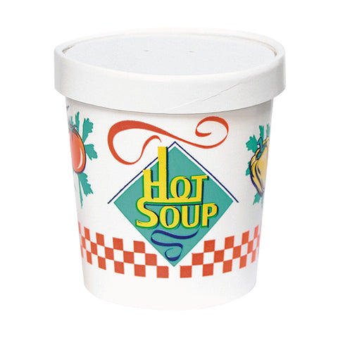 Hearty Soup CONTAINER PAPER FOOD FLEXSTYLE DOUBLE POLY COMBO 16 OZ