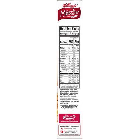 Kelloggs Muslix Cereal, 16.2 Ounce Box -- 10 per case