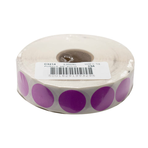 National Checking LABEL PERMANENT PURPLE CIRCLE 3/4