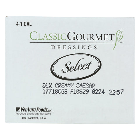 Ventura Foods Classic Gourmet Select Deluxe Creamy Caesar Dressing, 4 Gallon.