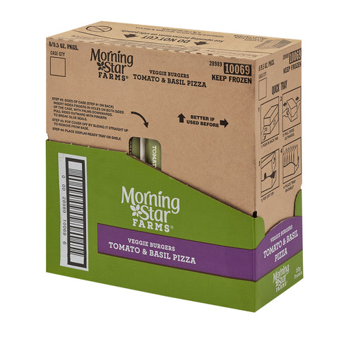 Morningstar Farms Tomato and Basil Pizza Veggie Burger, 9.5 Ounce -- 8 per case.