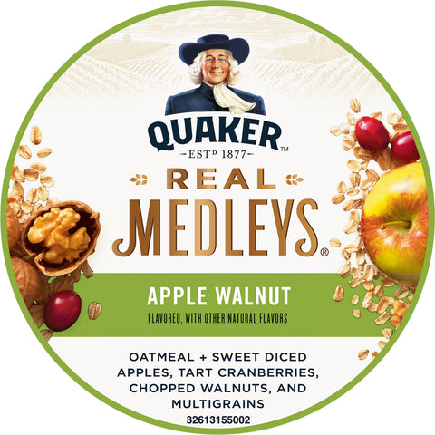 Real Medleys QUAKER REAL MEDLEY APPLE WALNUT 12/2.64Z