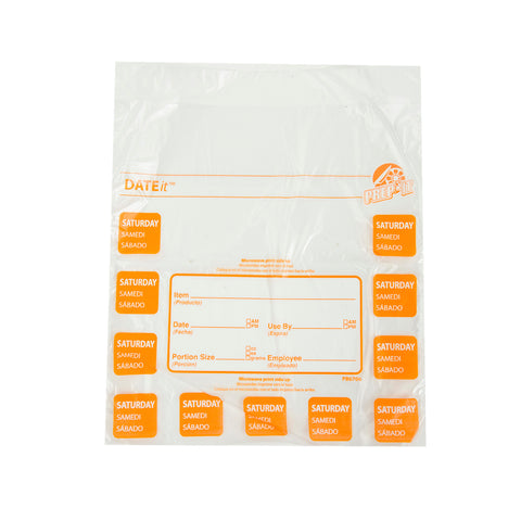 National Checking BAG PLASTIC PORTION COLOR CODED ORANGE SATURDAY 6.5X7