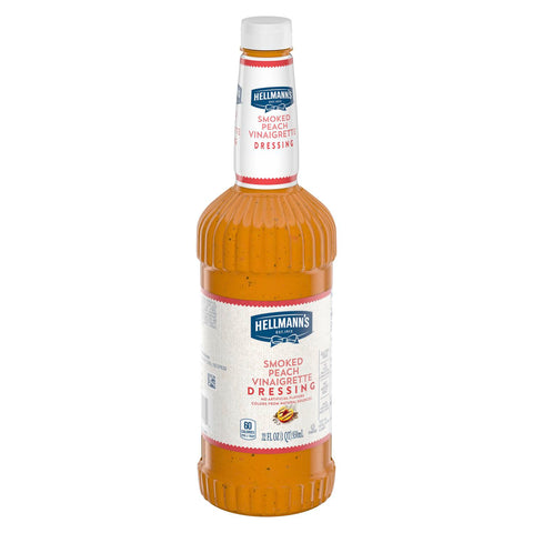 Hellmann's Smoked Peach Vinaigrette Salad Dressing Salad Bar Bottle, 32 ounce -- 6 per case