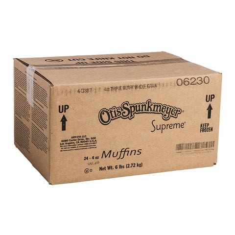 Otis Spunkmeyer Triple Berry Whole Grain Supreme Muffin, 4 Ounce -- 24 per case.