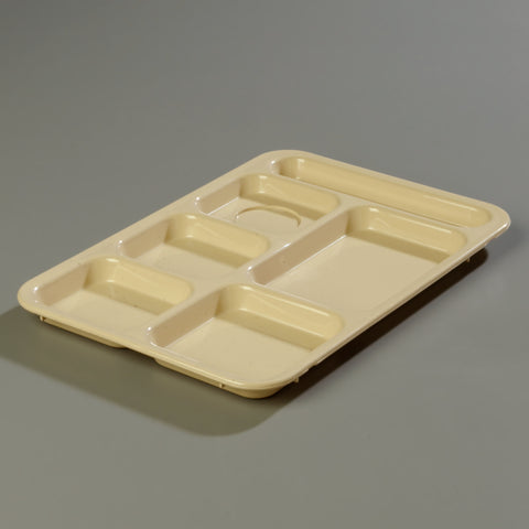 Carlisle TRAY SERVING RIGHT-HAND 6-COMPARTMENT TAN