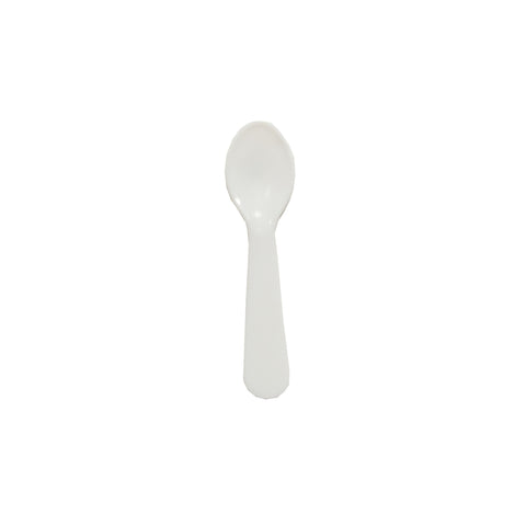Solo White Polystyrene Light Weight Taster Spoon - Bulk, 3 inch -- 3000 per case