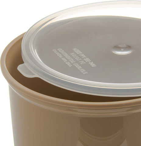Carlisle CROCK POLY-TUF™ W/ LID BEIGE 2.7 QT