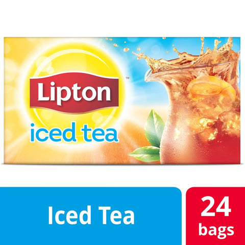 Lipton Black Iced Tea Bags Unsweetened, 1 gallon, Pack of 24 -- 4 per case