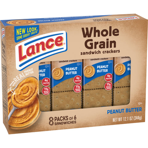 Lance CRACKER PEANUT BUTTER WHOLE GRAIN