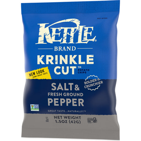 Kettle Foods Salt and Fresh Ground Pepper Potato Chips, 1.5 Ounce -- 24 per case