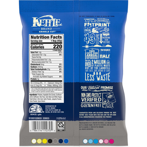 Kettle Foods Salt and Fresh Ground Pepper Potato Chips, 1.5 Ounce -- 24 per case