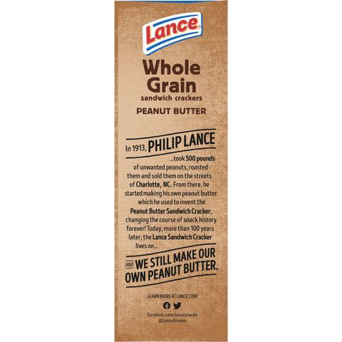Lance CRACKER PEANUT BUTTER WHOLE GRAIN