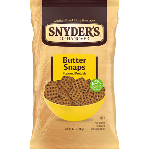 Snyders of Hanover Butter Snap Pretzel, 12 Ounce -- 12 per case.