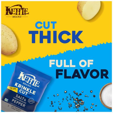Kettle Foods Salt and Fresh Ground Pepper Potato Chips, 1.5 Ounce -- 24 per case