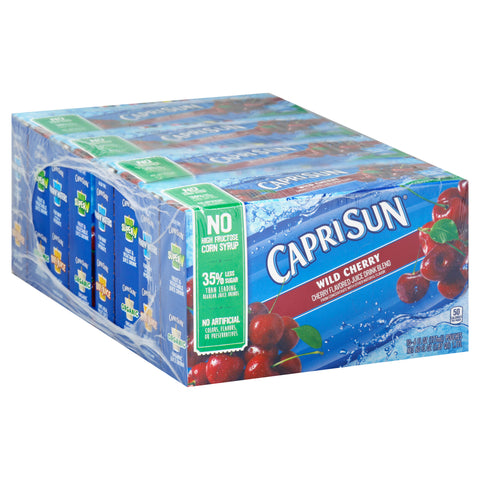 Capri Sun Wild Cherry Soft Juice Drink, 60 Fluid Ounce -- 4 per case.