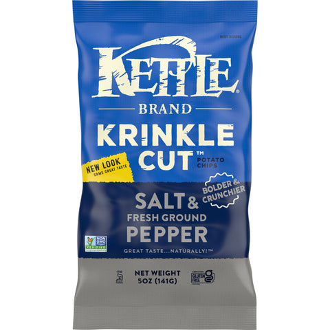 Kettle Foods CHIP POTATO KETTLE SALT & PEPPER KRINKLE KUT