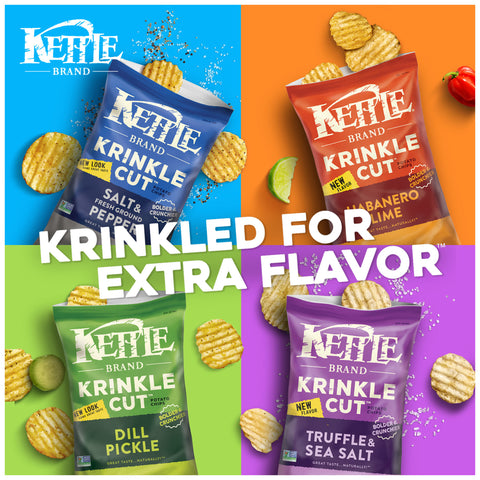 Kettle Foods CHIP POTATO KETTLE SALT & PEPPER KRINKLE KUT