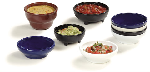 Carlisle RAMEKIN MOLCAJETE MELAMINE BLACK 8 OZ