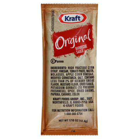 Sauce Barbecue Original Single Serve Pouch