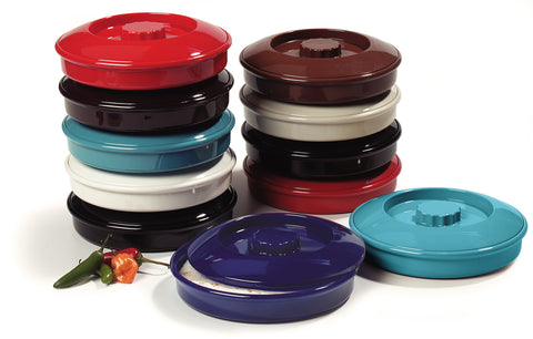 Carlisle SERVER TORTILLA W/ LID PLASTIC BLACK 7.5