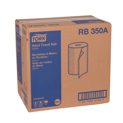 Tork Advanced TOWEL ROLL NON-PERORATED WHITE 1-PLY 7.85X350