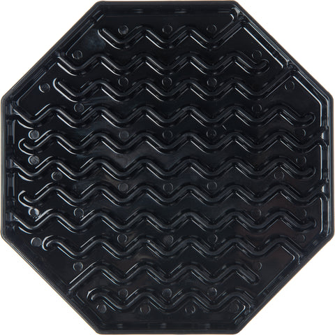 Tray Drip Plastic Black Octagonal 6