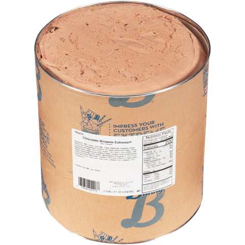 Blue Bunny Premium Chocolate Brownie Extreme Ice Cream, 3 Gallon Tub