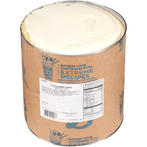Blue Bunny No Sugar Added Fat Free Vanilla Ice Cream, 3 Gallon Tub