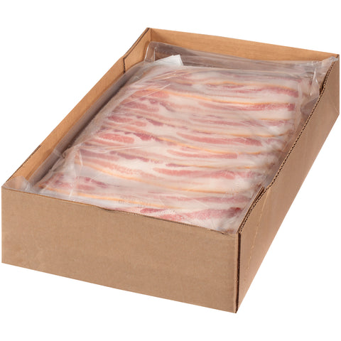 Origin Food (JM) BACON 14/17 CT PORK LAID OUT APPLEWOOD SMOKED CURED RAW REF
