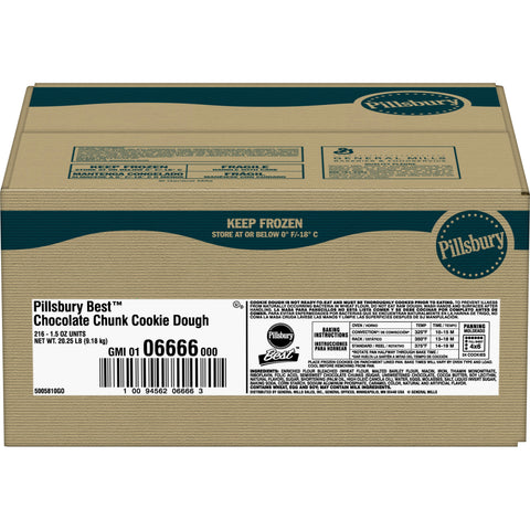 Pillsbury® Best DOUGH COOKIE CHOCOLATE CHUNK PLACE & BAKE™ 1.5 OZ