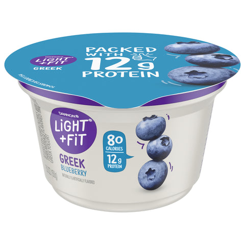 Light and Fit Greek Blueberry and Strawberry Nonfat Yogurt, 5.3 Ounce - 12 per pack.