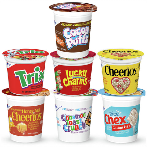 General Mills Cereal in a Cup, Assorted Pack -- 60 per case.
